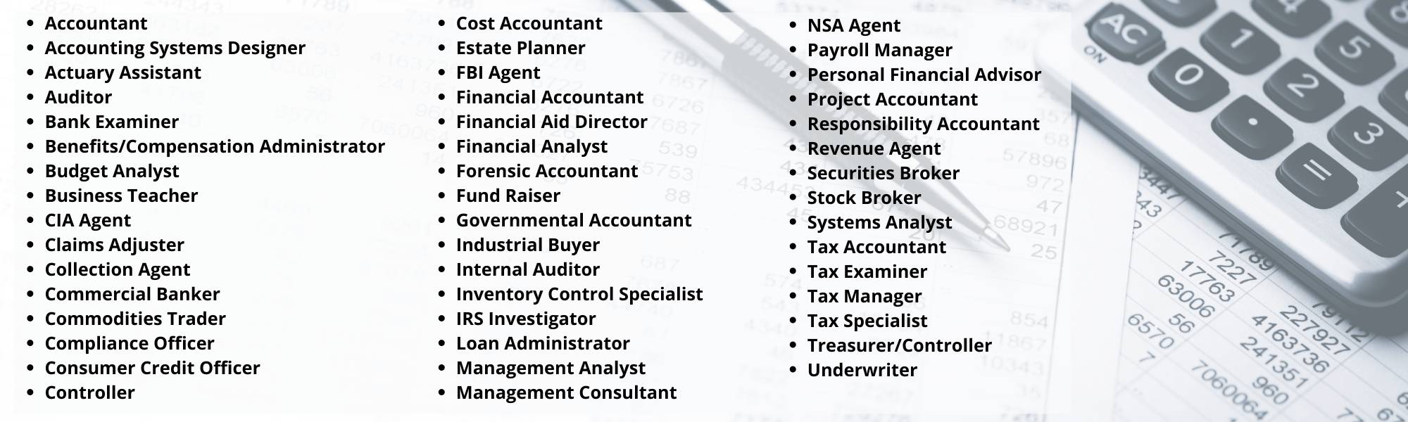 list of accounting jobs